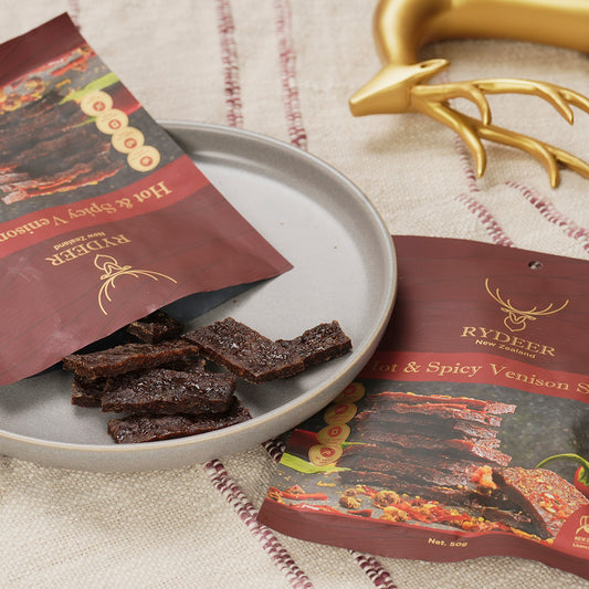 Rydeer, Hot & Spicy Venison Jerky 50g - PullmoonNZ