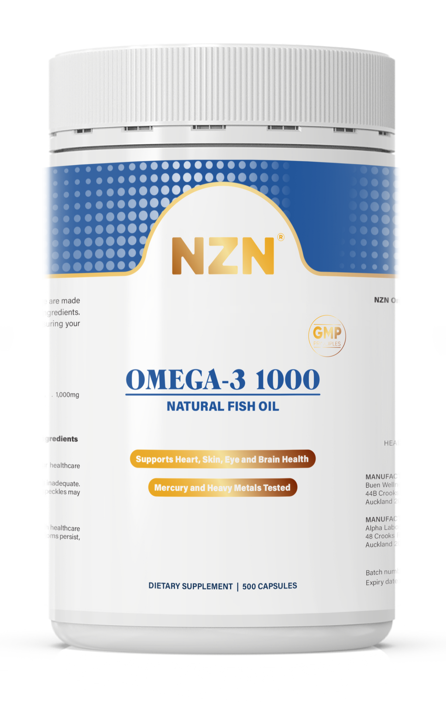 NZN®Omega-3 1000mg 深海鱼油 *500粒 - PullmoonNZ
