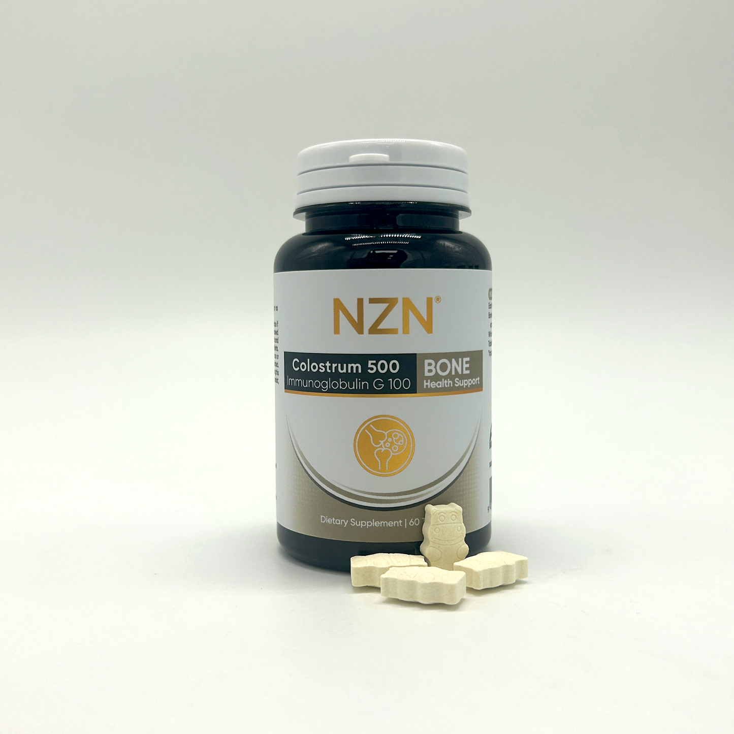 NZN COLOSTRUM 100, 60 tabs | NZN®牛初乳咀嚼片*60粒