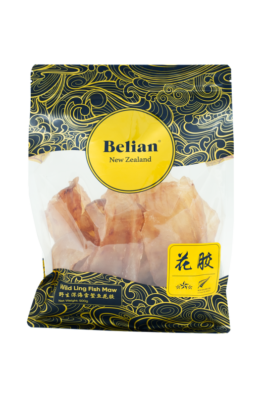 Premium New Zealand Fish Maw - 3 Star 500g | 珍品新西兰花胶 - 3星500克 （约11-16片）