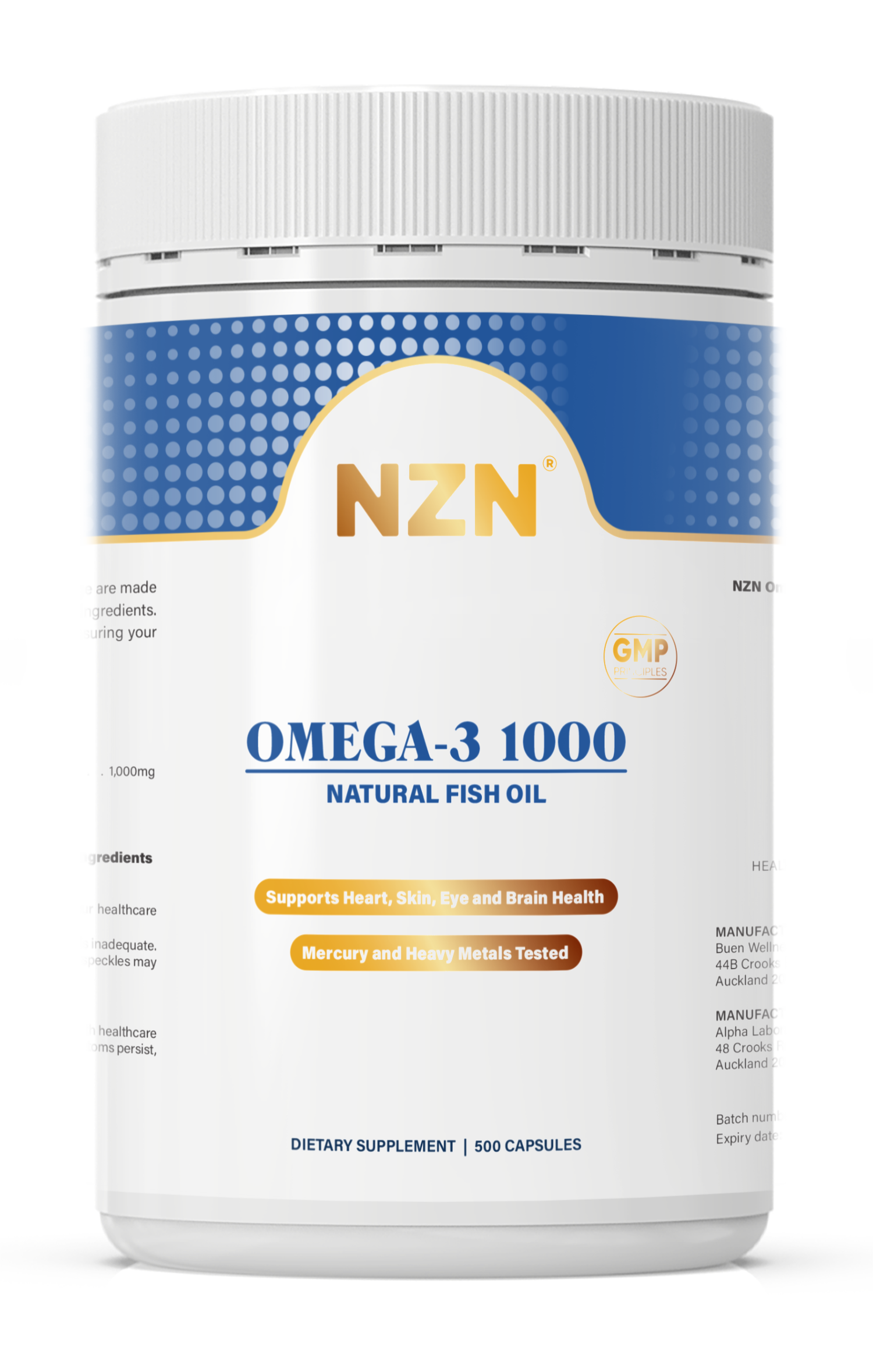 NZN®Omega-3 1000mg 深海鱼油 *500粒 - PullmoonNZ