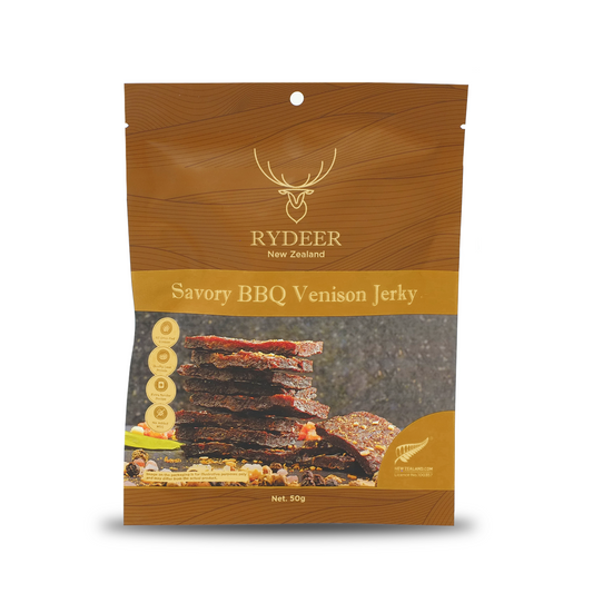New Zealand Red Deer Jerky - Barbeque Flavour | 新西兰红鹿鹿肉干 - 烧烤风味 （50g）