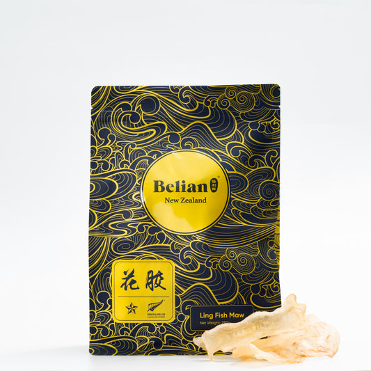 Belian Premium Original Grade Ling Fish Maw 1 Star (15-20pieces) 250g