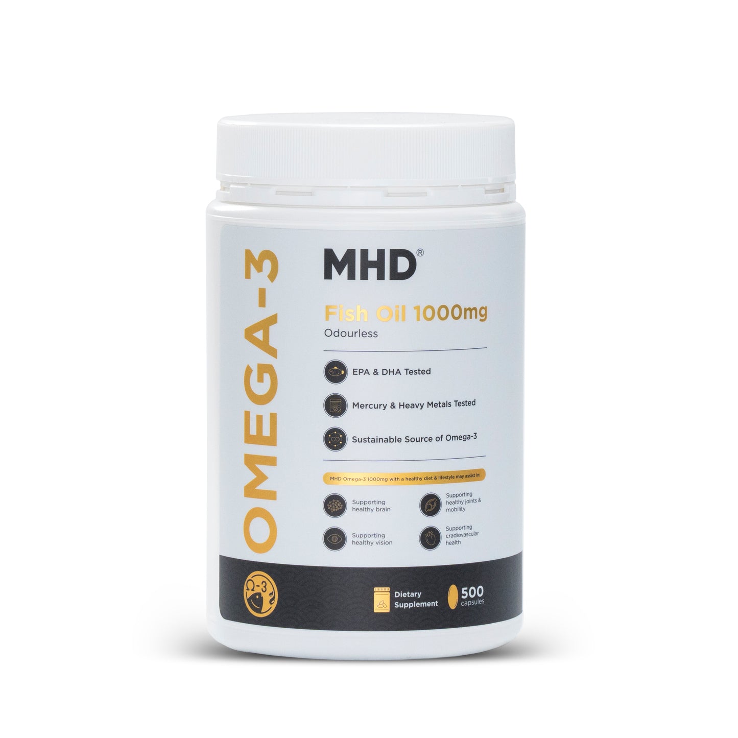 MHD®鱼油1000毫克（无腥配方）500粒 - PullmoonNZ